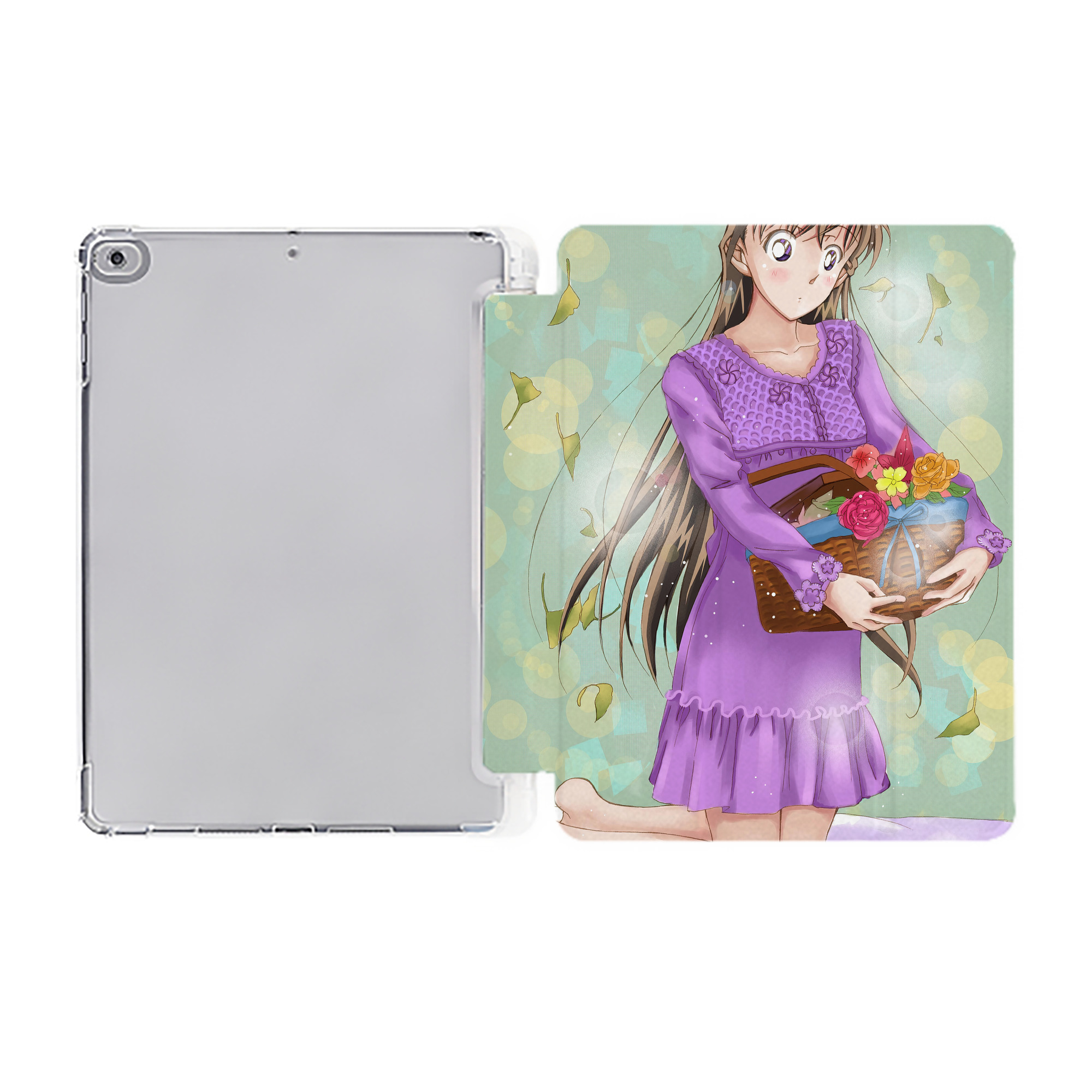 （画像用） 名探偵コナン Detective Conan IPad ケース ペン収納付き 三つ折りスタンド PUレザー×シリコン 対応機種9.5/10.5/10.9インチ